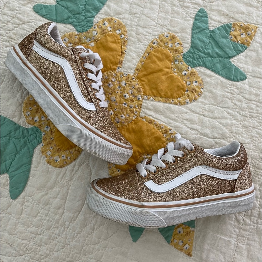 Girls Vans glitter sneakers shoes